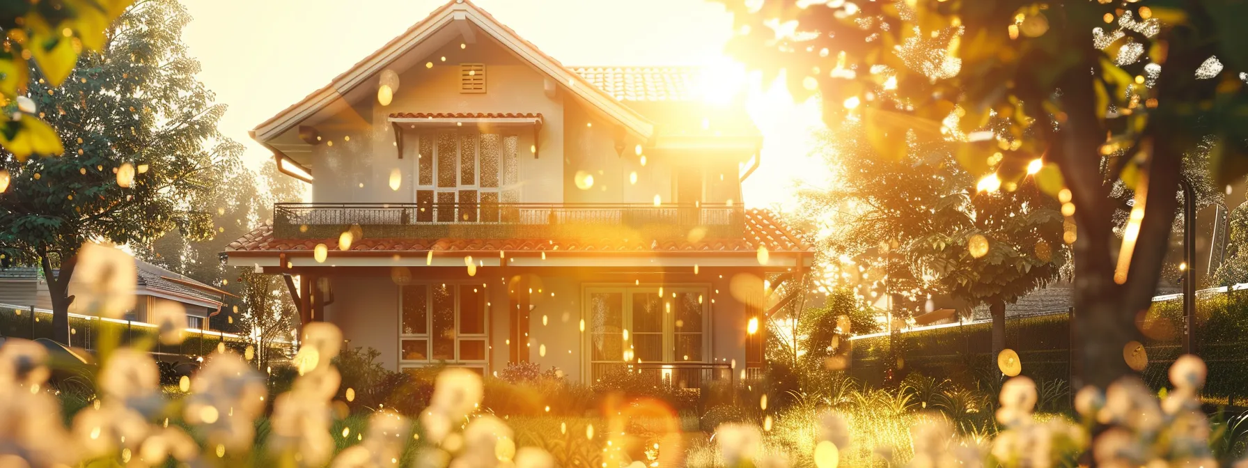 a vibrant scene captures a gleaming house exterior being power washed, with sparkling water droplets reflecting sunlight, illustrating the effectiveness and eco-friendliness of modern cleaning methods.